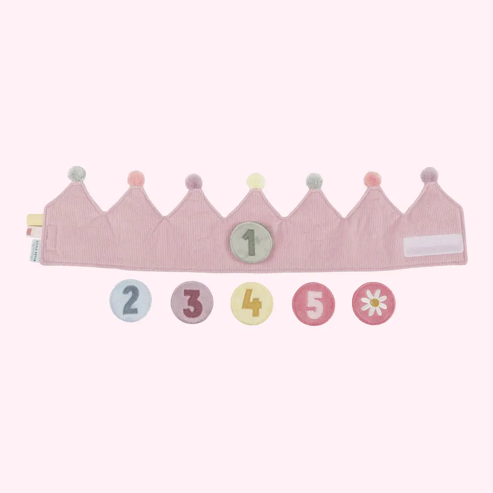 Pink Birthday Crown with Numbers