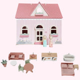 Wooden Portable Dolls House with Furniture