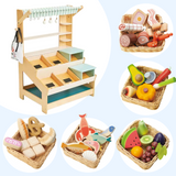 Wooden Charcuterie Meat Play Food Basket