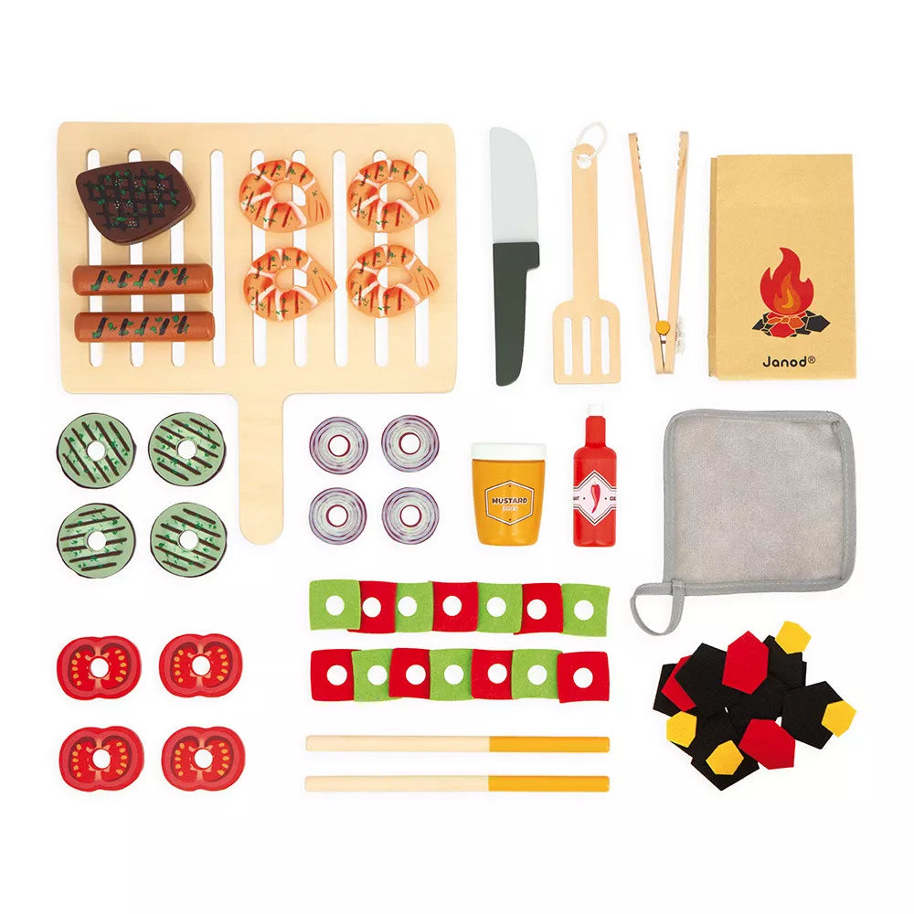 Wooden Barbecue Pretend Play