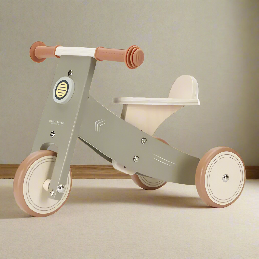 Wooden Balancing Tricycle - Olive