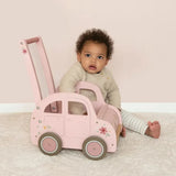 Wooden Baby Walker Car Pink