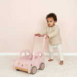 Wooden Baby Walker Car Pink