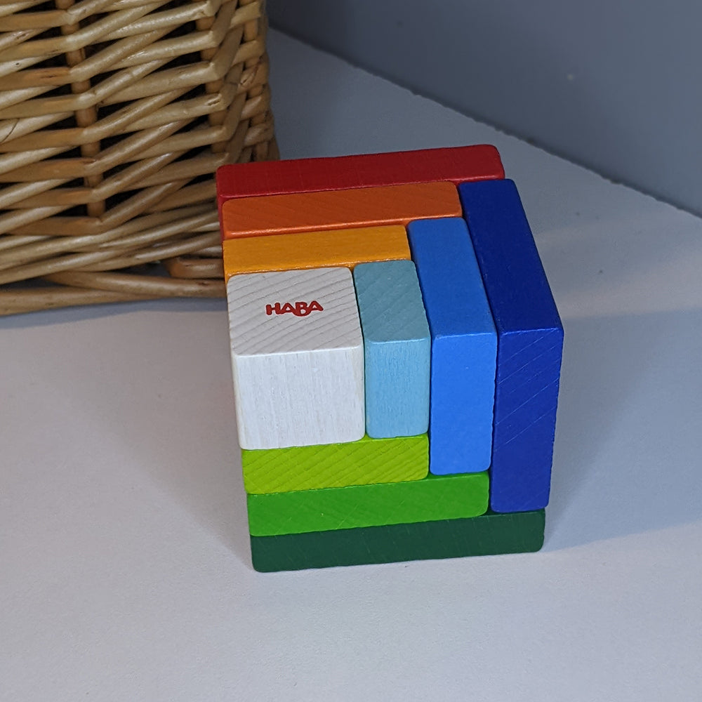 3D Wooden Cube Puzzle Rainbow Game