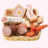 Wooden Charcuterie Meat Play Food Basket