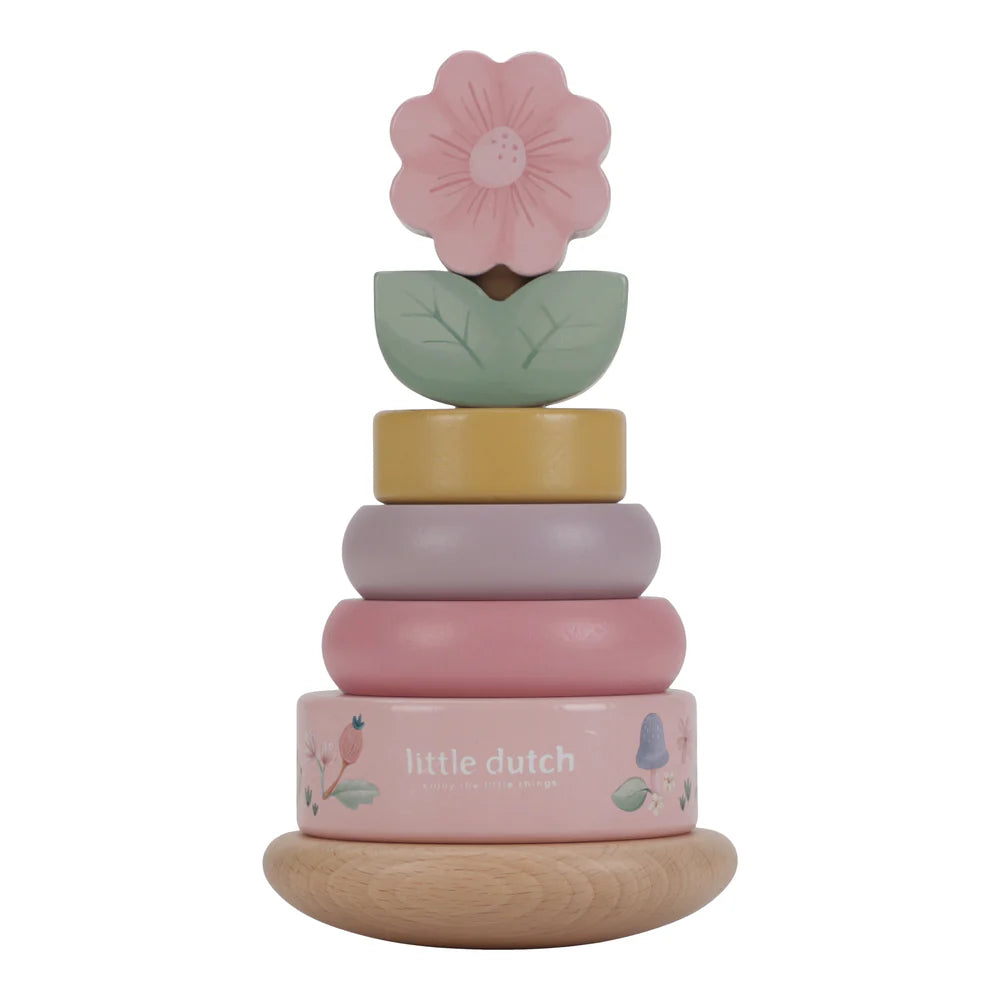 Fairy Garden Wooden Rocking Ring Stacking Toy