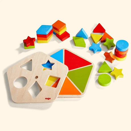 Motor Skills Wooden Shape Arranging Puzzle Game - Zidar Kid