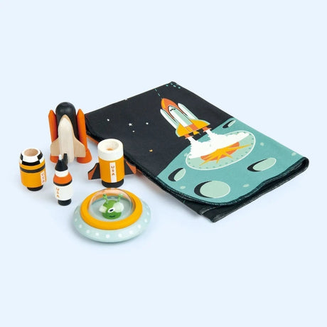 Space Adventure Play Mat & Rocket, Space Shuttle & UFO - Zidar Kid