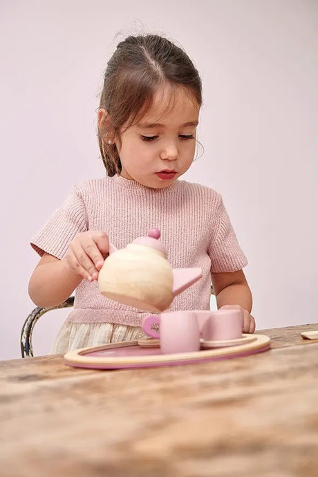 Wooden Birdie Tea Set & Tray - Zidar Kid