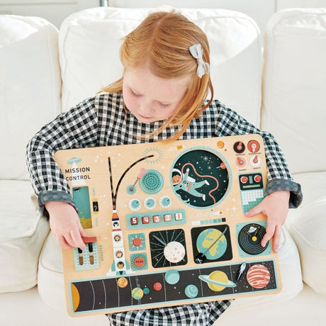 Wooden Space Station Activity Board - Zidar Kid