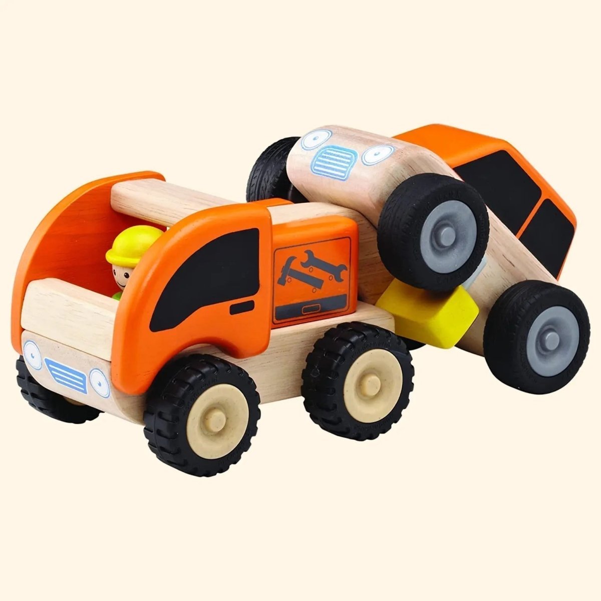 Wonderworld Wooden Toy Tow Truck – Zidar Kid